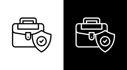 Business Protection With Icon Set Design