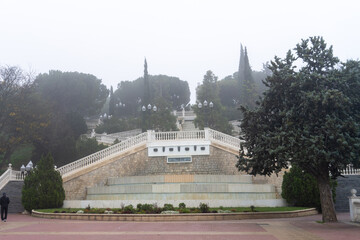 A foggy day in the big park, Jose Antonio Labordeta, Zaragoza, Spain