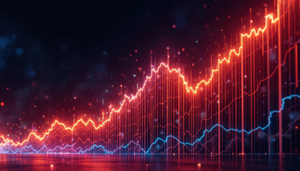 Stock market graph chart financial data analysis business investment growth