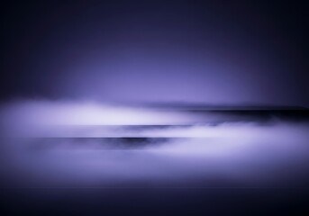 Ethereal Layers of Misty Abstraction in Deep Violet Huescape Vision