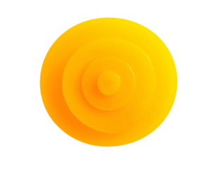 Vibrant Orange Frisbee on White Background