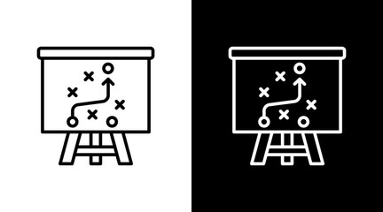 Strategic Plan With Icon Set Design