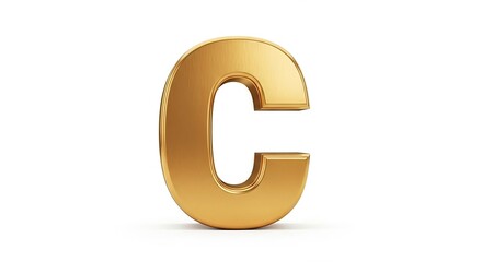 Fototapeta premium Elegant golden letter C, refined design for classy typography and initial usage