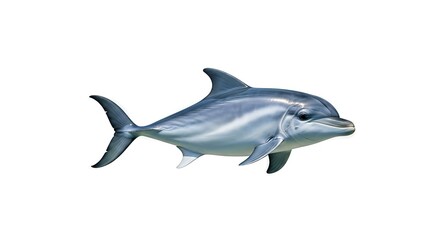 Fototapeta premium Isolated marine mammal showcasing aquatic life gracefully captured against a pristine background
