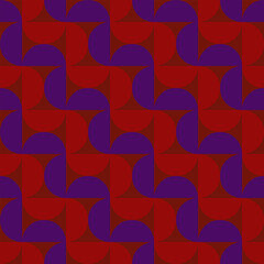 mid century, modern abstract half circles striped seamless pattern and background vector illustration