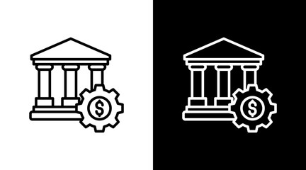 Financial Service With Icon Set Design