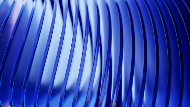 Abstract 3d background wallpaper with shifted glass shapes. Dark blue futuristic illustration