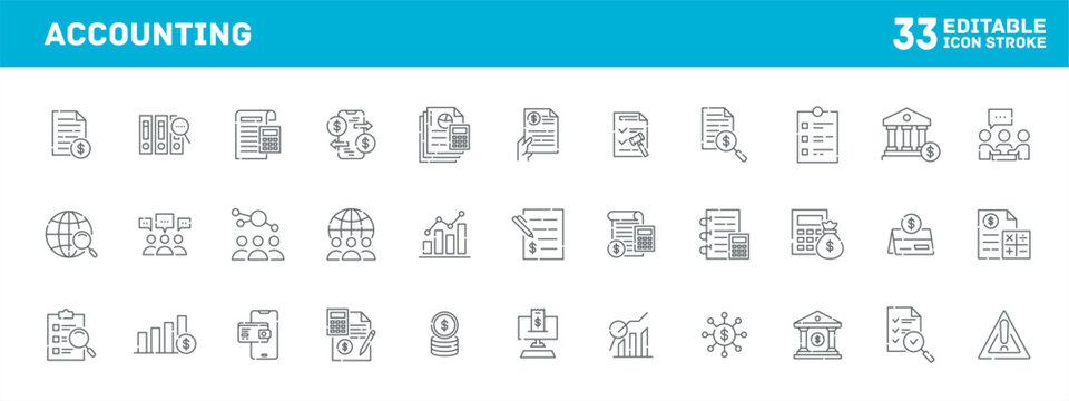 Minimalist financial tools and symbols in digital workspace for UI mockup and dashboard design, icon category