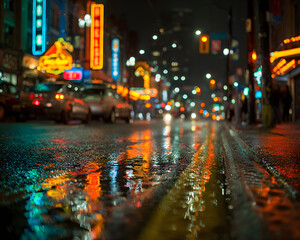 Obraz premium Street in the night.