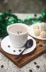 cup of coffee and chocolate