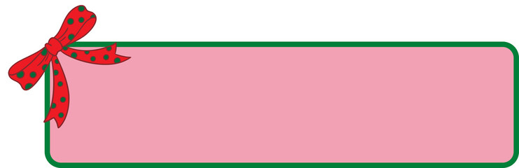 Obraz premium Cute Christmas Bow Title Frame