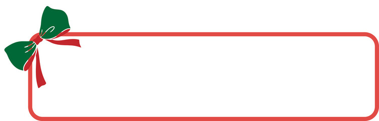 Obraz premium Cute Christmas Bow Title Frame