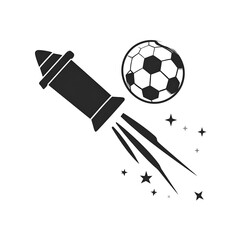 Rocket League - A Soccer Ball Soaring with Rocket Power.