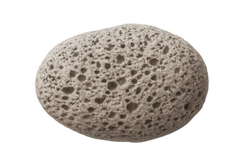 Fototapeta premium Pumice stone showing porous volcanic mineral texture, an exfoliating tool for natural skincare and foot care with transparent background
