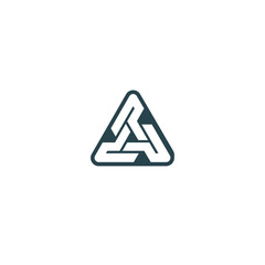 Triangle logo icon flat vector design