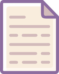 Document With Lined Content on a Plain Background