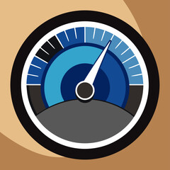 Gauge Showing High Reading on a Measuring Device