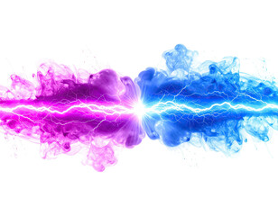 Fototapeta premium Colorful abstract depiction of energy explosion with vivid pink and blue elements
