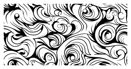 Fototapeta premium Abstract swirling waves or clouds texture vector pattern background