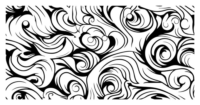 Abstract swirling waves or clouds texture vector pattern background
