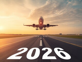 Transitioning from 2025 to 2026 with 2025, progress, blue, 2026, year, anticipation, digital