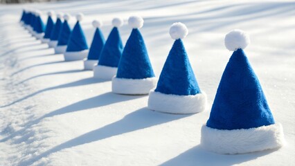 blue hat on the beach