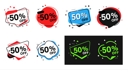 Sale Offers: Dynamic discount labels showcase the irresistible allure of substantial savings, perfect for capturing attention and boosting sales