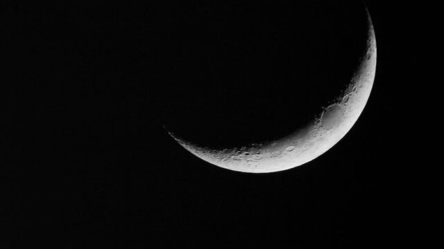 Waning crescent moon. It appearing to become smaller the last of the phases of the moon.