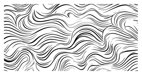 Fototapeta premium Abstract wavy flowing lines texture vector pattern background