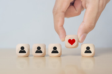 Increasing customer loyalty concept. Developing strategies to create relationships with customers and build trust. By understanding customer needs and providing values