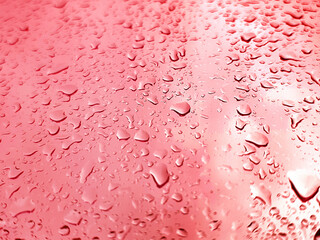 Water background blue bubble fresh clean on glass.