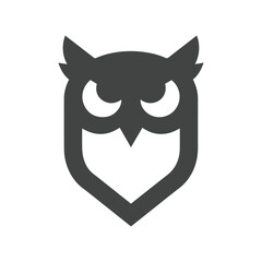 Simple Modern Owl Symbol Showing Wisdom and Clarity