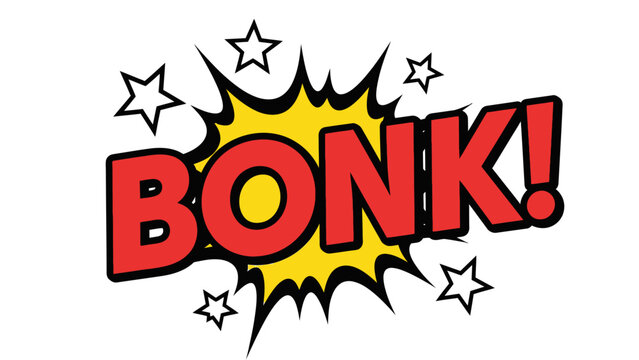 Comic Book Style Bonk Sound Effect Explosion Graphic.