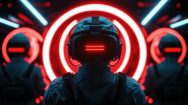 Cyberpunk Troopers: The futuristic soldiers, their visors aglow against a backdrop of neon lights, stand as symbols of an advanced and unknown future.