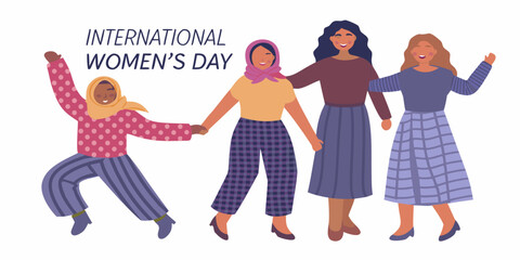 Diverse women celebrating international women s day with joy and unity