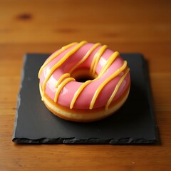 donuts on wooden table