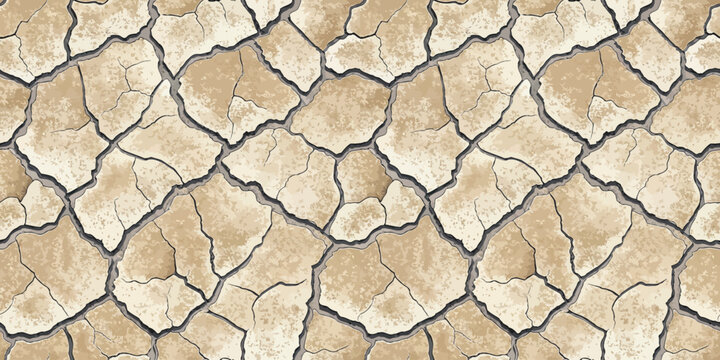 Close-up of dry, cracked earth showing a pattern of light and dark shades, symbolizing drought and arid landscapes.