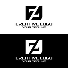 Fototapeta premium creative letter logo gz design vector