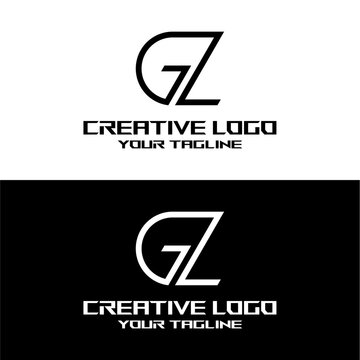 creative letter logo gz design vector