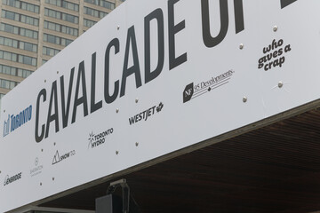 Fototapeta premium banner promoting Nathan Phillips Square's Cavalcade of Lights, Toronto