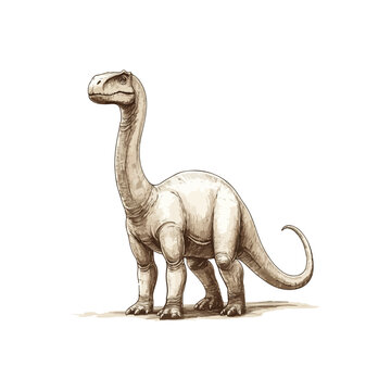 diplodocus hand drawn vector illustration