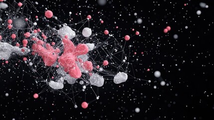 Abstract Molecular Structure Floating in Space