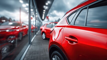 Fototapeta premium Window Tinting Solution Offered at Service Center for Enhanced Vehicle Appearance and Comfort in Bright Conditions