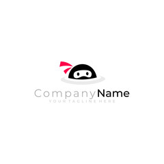 Obraz premium ninja logo is lurking in secret, secret army logo
