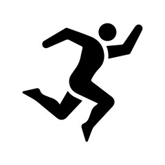Running Athlete Icon Symbolizing Speed, Movement, and Fitness for Digital Design and User Interface