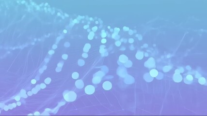 Abstract light blue and purple network design with bokeh - Powered by Adobe