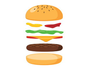this is a delicious burger arrangement