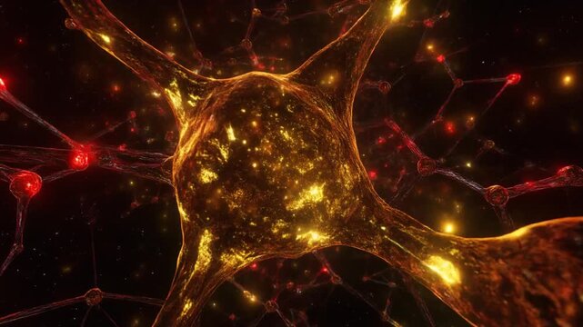 Dynamic visualization of active neural connections, symbolizing innovative thinking, intelligence, and the future of artificial cognition