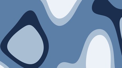 Abstract trendy organic liquid shapes animation with monochromatic navy and steel blue colors in seamless loop suitable for modern corporate background and creative minimalist design
 - Powered by Adobe