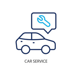 Car service thin line icons. Original vector illustration.